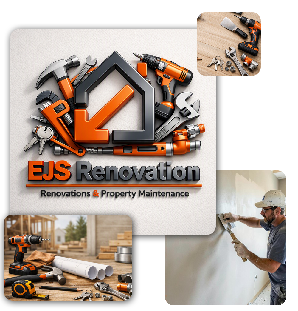 Plastering work during a property renovation